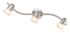 B0869hzq23 Xinbei Lighting 3-light Wave Track Kit Brushed Nickel Alabaster Glass