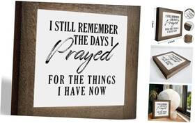 Smpe021 Xjcug Christian Sign Box Wood Plaques Desk D Cor Table Art 5.9l Inch X 5.9w Coffee Ash