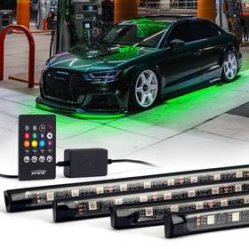 Ugl-62709-g2-fba Xprite Car Underglow Neon Accent Strip Lights 4 Pcs Rgb 252 Leds