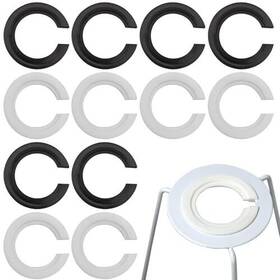 Q-12p-e27-e14-zhuan-2colo-us Xyqmly 12 Pcs E27 To E14 Lamp Shade Adapter Ring Plastic Lampshade Reducer Washer