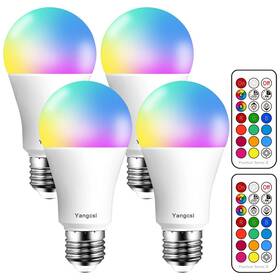 Pcfa04100201 Yangcsl Led Light Bulbs 70w Equivalent Rgb Color Changing Bulb 2 Moods/memory