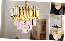 Mp036-7 Yangfan Gold Chandeliers Crystal Pendant Light 3 Tiers Round Chandeliers-gold