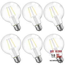 Yankon 822985544504 Dimmable Led Edison Light Bulb G25 G80 Globe 60w Equivalent 4000k