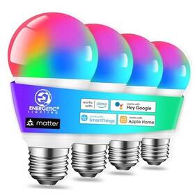 Mattert20-04 Yankon Energetic Light Bulbs Work With Alexa/apple Home/google 4 Count Pack Of 1