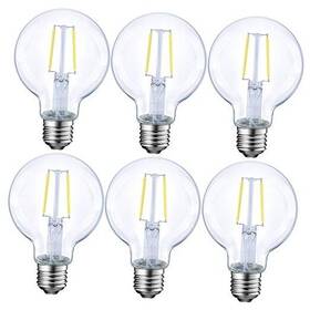 Yga16a06-g25-cl-4w-2700k Yankon Dimmable Led Edison Light Bulb G25 G80 Globe 6 Count Pack Of 1 2700k