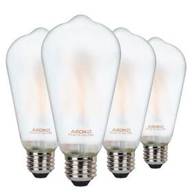 St64l-6w Yeezen Lighting St64 Frosted Led Edison Vintage Light Bulbs 6w Equivalent 60w 2700k Warm
