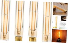 Yfxrlight 780669161365 Dimmable T10 Long Light Bulb E26 Base Amber Vintage Edison Warm