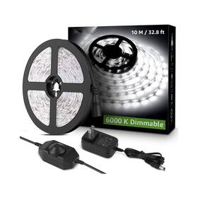 Yichuhaoxi 726084065703 Strip Lights 32.8 Ft. Smart Plug-in Dimmable Cuttable Daylight White Integrated
