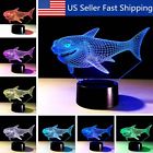 Yxn1971573 Led Shark Changing Night Light Touch Switch Usb Desk Table