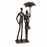 Zd15613 Danya Loving Couple Under Umbrella Bronze Sculpture Modern 812743022870