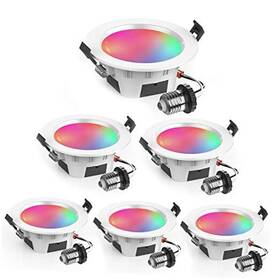 Zj-tmdb2-rgbww Zengge Co. Ltd 4 Inch Smart Recessed Lighting 6 Pack Multicolorred Dimmable 2700k 6500k