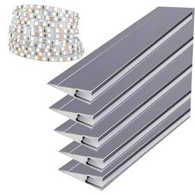 Dla1170 Zhaoligh 5pack/3.3ft Ultra-thin Led Aluminum Profile 45 1m Gray With 5m Strip