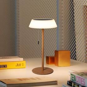 Il-f015 Zhong Shan Shi Le Ke Si Dian Zi Shang Wu You Xian Gong Solar Led Outdoor Table Lamp Waterproof 3 Level Dimmable Desk Night Wood Grain