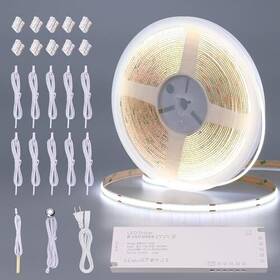 Zhong Yi 750405806089 12v Cob Led Under Cabinet Strip Lighting Kit 32.8ft 6000k Cool White