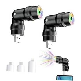 Y003-01 Zhongshan Anxin Lighting Appliance Co. Ltd Usb Portable Strobe Mini Versatile Playful Led Rgb Light Multicolor 2 Pack