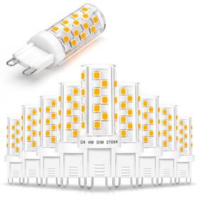 Ziomitus 614234586423 G9 Led Bulbs 40w 35w Dimmable Halogen Replacement No Flicker 4w