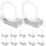 12 Pack 6 Inch Slim Led Recessed Lighting With Junction Box, 900LM High Brigh.... Fixed Price $98.17.