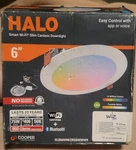 Halo Smart Wi-fi Slim Canless Led Downlight 6-INCH HLB6099WZRGBWMWR. Fixed Price $30.99.