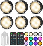 Led Puck Lights With Remote Control, Battery Operated Wireless Closet Light, Und. Fixed Price $32.97.