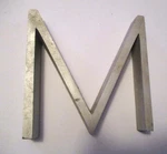 Vintage 5 In. Aluminum Letter Sign Crafts Art Steampunk Name Home House. Fixed Price $12.99.