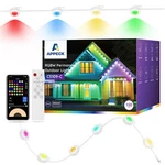 Appeck Permanent Outdoor Lights With 72 Leds, 111 Scene 100FT, White. Fixed Price $171.16.
