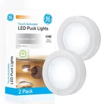 Ge Touch Activated Led Puck Lights, 20 Lumens, White, 25434. Fixed Price $17.99.