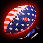 Qpau 9" Glow In The Dark Football (size 3, 1 Pack), Light Up Youth Flag. Fixed Price $23.99.