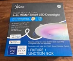 Ge Cync Reveal Hd+ 4-IN. 760-LUMENS Dimmable Led Canless Recessed Downlight. Fixed Price $19.99.