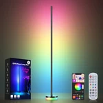 Oiyn Corner Floor Lamp Rgbicw Led 1300LM Smart Modern - Black. Fixed Price $43.08.