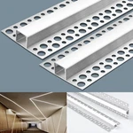 10 Pack Aluminum Led Channel 6.6FT/2M Plaster-in With Strip Diffuser And Milk.... Fixed Price $201.07.
