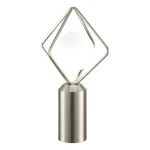 Benjara 20" Table Lamp- Globe Glass Shade- Accent Cylindrical Base- Nickel. Fixed Price $171.99.