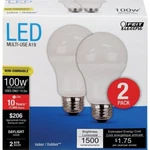 Feit Electric 5000K Daylight Led A19 Bulbs 2 Pack 100W Equivalent 15W. Fixed Price $11.39.