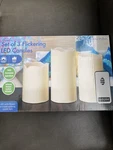 Northpoint Led Flicker Pillar Candle Set 3 Flameless W Remote Control Safe. Fixed Price $16.39.