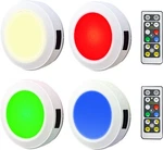 Honwell Push Colored Puck Lights Remote Controlled Battery Operated Rgb. Fixed Price $25.85.