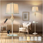 Luxsight Collection Rustic Floor Lamp, Living Room Lamps With Glass Tray, Ste.... Fixed Price $163.27.