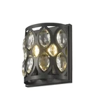 Z-lite 6010-2S Dealey Light 9" Tall Crystal Bathroom Sconce Black. Fixed Price $114.80.