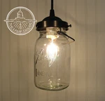 New Vintage Antique 1930'S Mason Jar Pendant Light - Rustic Farmhouse. Fixed Price $85.00.