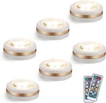 Leastyle Led Puck Lights With Remote Control 6 Pack, Under Cabinet. Fixed Price $26.00.