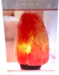 Vitalia Himalayan Glow Hand Carved Natural Crystal Salt Lamp Large 8" Tested. Fixed Price $20.00.