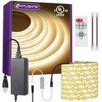 Hitlights Cob Led Strip White 16.4FT Kit, 3000K/WARM. Fixed Price $98.56.