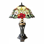Chloe Lighting Piper Tiffany-style Floral Stained Glass Table Lamp 26" Height. Fixed Price $210.98.