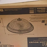 Commercial Electric 14.4 In Led Dimmable Flush Mount Dome Oil-rubbed Bronze. Fixed Price $32.14.