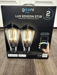 Geeni Lux Edison ST19 Smart Wi-fi Led White Light 2 Pack New. Fixed Price $29.58.
