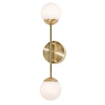 Afx PRLS0418L30D1 Pearl 2 Light 17" Tall Led Bathroom Sconce - Brass. Fixed Price $89.60.