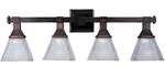 New! Maxim 11079FTOI Brentwood 4-LIGHT 28" Wide Oil Rubbed Bronze Vanity. Fixed Price $134.99.