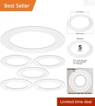 5-PACK Gloss White Trim Rings For 6-INCH Recessed Lighting Elegant & Practical. Fixed Price $29.98.