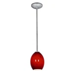 Access Janine Red Sky Glass 1 Light Brushed Steel Rod Pendant Ceiling New. Fixed Price $100.93.