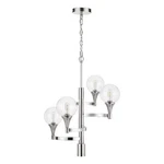 Benjara Chandelier With 4 Globe Glass Shades Cone Design Holders- Chrome. Fixed Price $552.99.