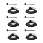Envirolite 4 In. Black Baffle Trim Dimmable Led Recessed Can Light For Damp Indo. Fixed Price $53.09.