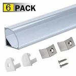 Starlandled 6 Pack 1M/3.3FT V-shape Channel Aluminum With Clear Pc Cover For. Fixed Price $86.27.